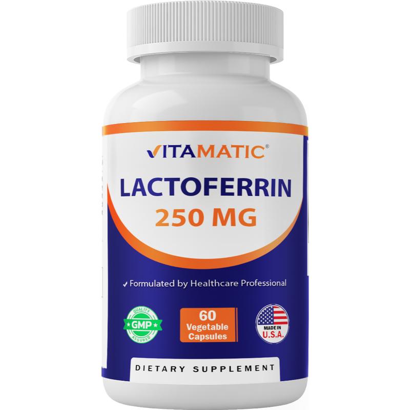 Vitamatic Lactoferrin 250mg, 60 Vegetable Capsules - Promotes Healthy Immune Function*