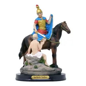 San Martin Caballero 5"-12" Inches Tall Saint Martin of Tours Estatua Brand new Statue Religious Decor Santo para el Negocio