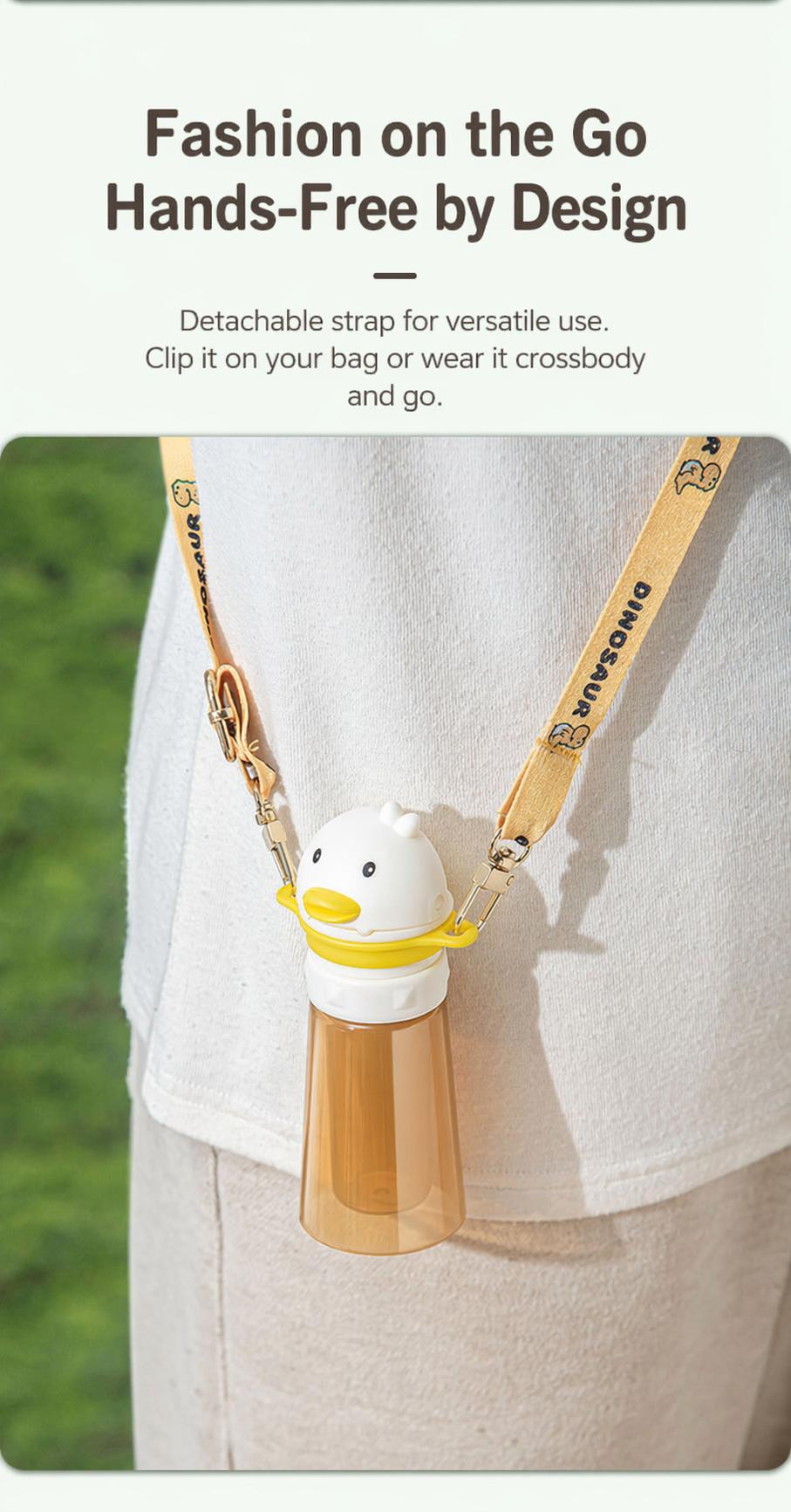 2-in-1 Duck Bottle Cap with Straw (Fits 28mm & 35mm) – Spill-Proof Cute Drinking Lid for Water & Soda Bottles, Perfect for Makeup, Gym & Outdoor Use