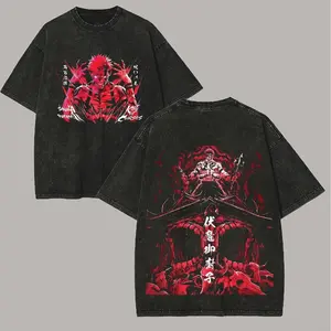 Jujutsu Kaisen Ryomen Sukuna Printed Unisex Washed T-Shirt a1