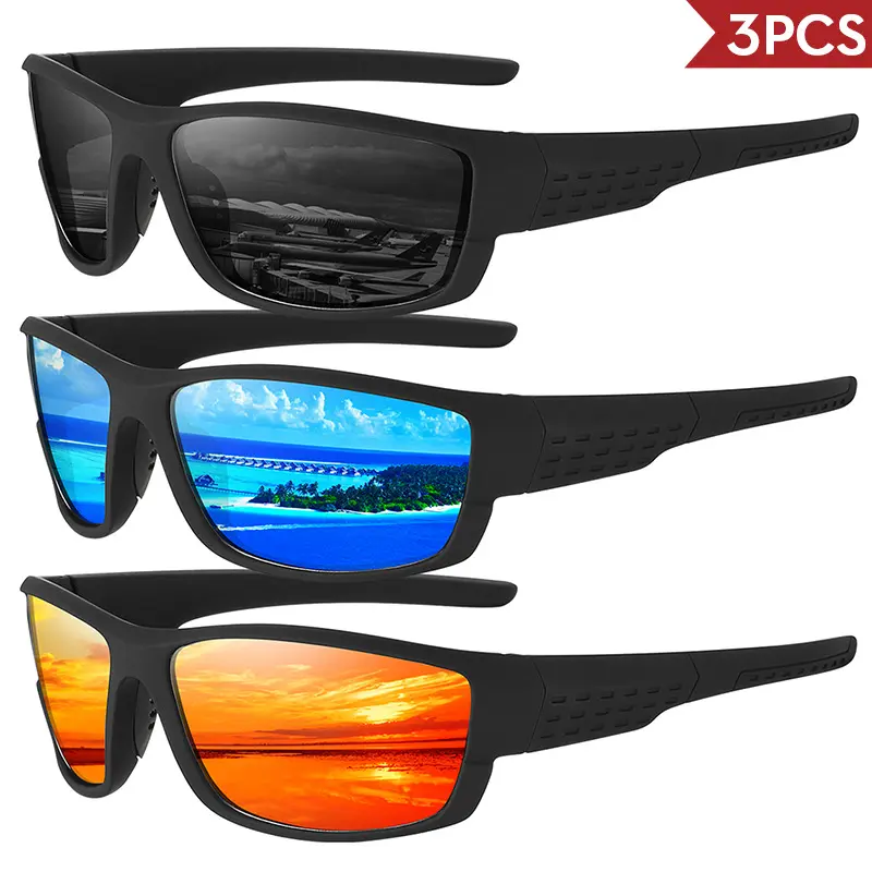Men's Polarized Oversized Square Aviation-Themed Sunglasses, Men's Accessories, Classic Cross-Frame, HD Color-Tinted Dark Lenses, UV400 Protection, Lightweight Durable Frames, for Hiking, Driving, Color-Tinted Men's Sunglasses