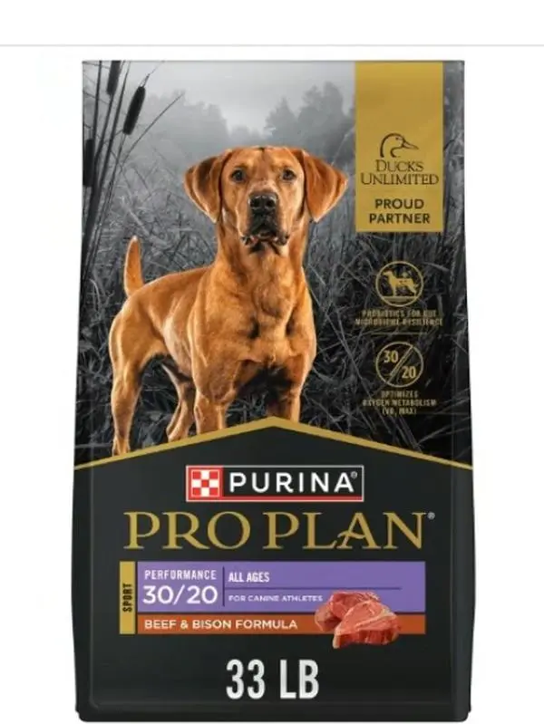 Purina Pro Plan Sport Performance 30/20 Beef and Bison Formula Dry Dog Food - 33 lb. Bag
