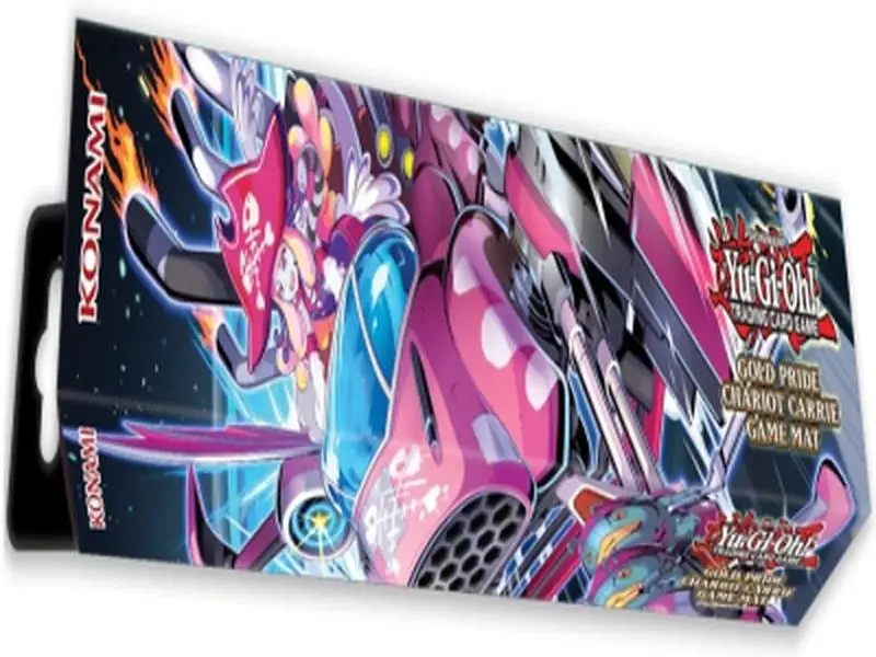 Yu-Gi-Oh! Rubberized Game Play Mat - GOLD PRIDE (Chariot Carrie)(24 x 14 inch)