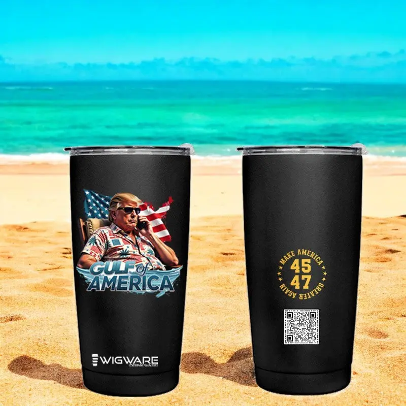“Gulf of America” – President Donald Trump 20 oz Stainless Steel Tumbler | EnduroSip™