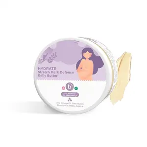 Maternity Stretch Mark Belly Butter for Pregnancy Hydrating Belly Cream & Stretch Mark Defense Moisturizer for Pregnant Women (Months 6-9) Deep Nourishing Pregnancy Skin Care New Mom & Baby Shower Gift