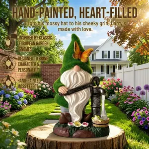 Outdoor Garden Gnomes with LED Solar Light - 11" Spring Gnome - Funny Decor for Grandmother & Mom - Home, Yard, Patio - Solar Lantern Statue - Birthday Gift