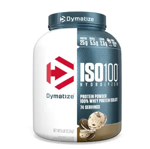 Dymatize ISO 100 Whey Protein Isolate 25g Protein per Serving 5 lb - Fast-Digesting Formula for Muscle Recovery & Lean Gains Energy Beverage