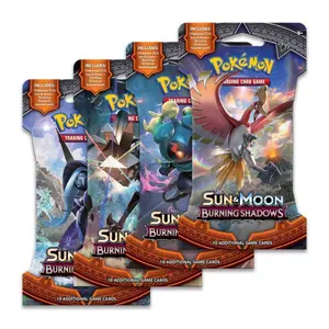 2017 Pokemon TCG Burning Shadows Booster Pack Sun and Moon Sleeved(from a sealed case)