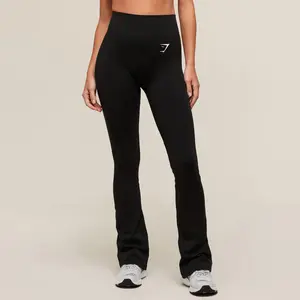 Women's Gymshark Wide Leg Joggers High Waist Yoga Pants Quick Dry Breathable Running Training Trousers with Cooling Effect