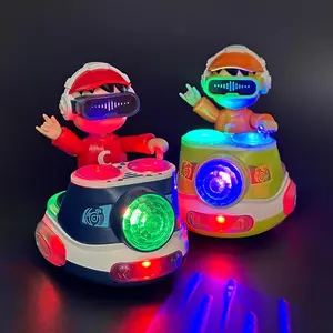 DJ Dancing Toy: Music-Synced Glow Show, Auto-Avoidance Wheels, Electronic Drum, Musical Light Up, Kids' eyes light up as they command this DJ boy—spins to carols, dodges furniture, pulses colorful lights. The perfect Xmas gift for kids DJ set