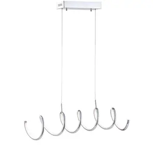 JONATHAN Y Ali 31" Dimmable Adjustable Integrated LED Metal Linear Pendant