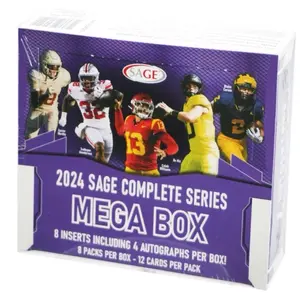SAGE 2024 Sage FOOTBALL Complete Series Mega Box - 8 Packs with 4 Autographs per Box - 12 Cards per Pack