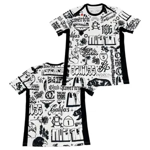 América Mexico Street Art & Graffiti Commemorative Edition Black and White Short-Sleeve Collector's Edition Soccer Jersey