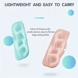 2PCS Portable Oral Care Storage Boxes - Transparent Lid With Ergonomic Handle, Pink/Mint Green PC Material, Designed For Floss & Toothpick Portability | Easy Storage & Carry, Portable Floss Case/Cleaning Floss/Dental Picks/Combo Kit