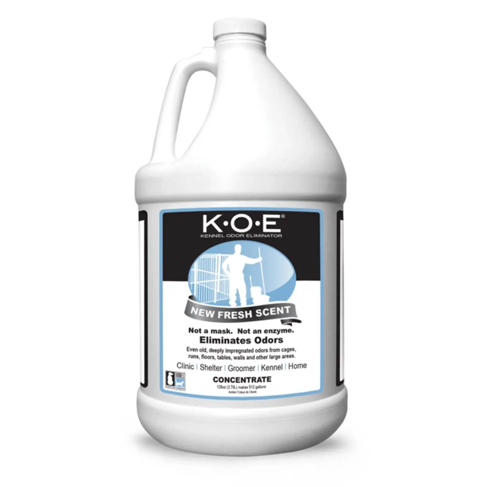 K-O-E New Fresh Scent Concentrate - Eliminates Odors for Clinics Shelters Groomers Kennels & Home Use