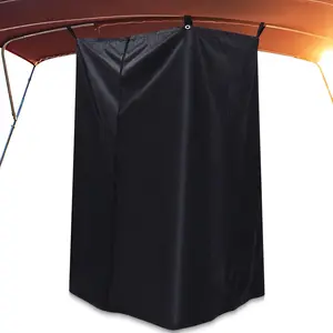 Portable Privacy Changing Room Curtain Tent with Bag Easy Setup Pontoon Enclosure Partition Hanging Privacy Tent for Boats Black 27 W x 30 D x 72 H