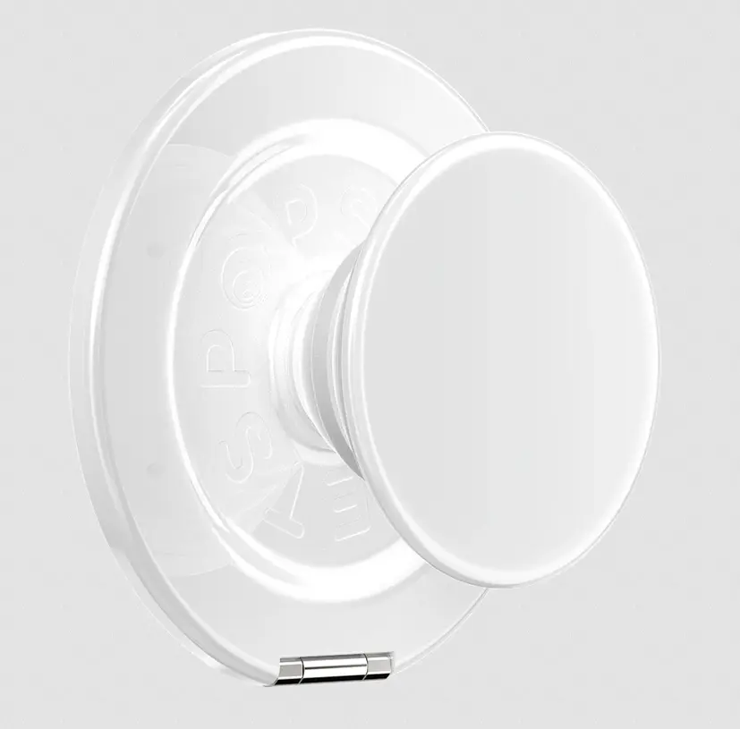 PopSockets MagSafe Kick-Out Phone Stand Holder - Solid Glossy White, Mobile Phone Accessories for Smartphones