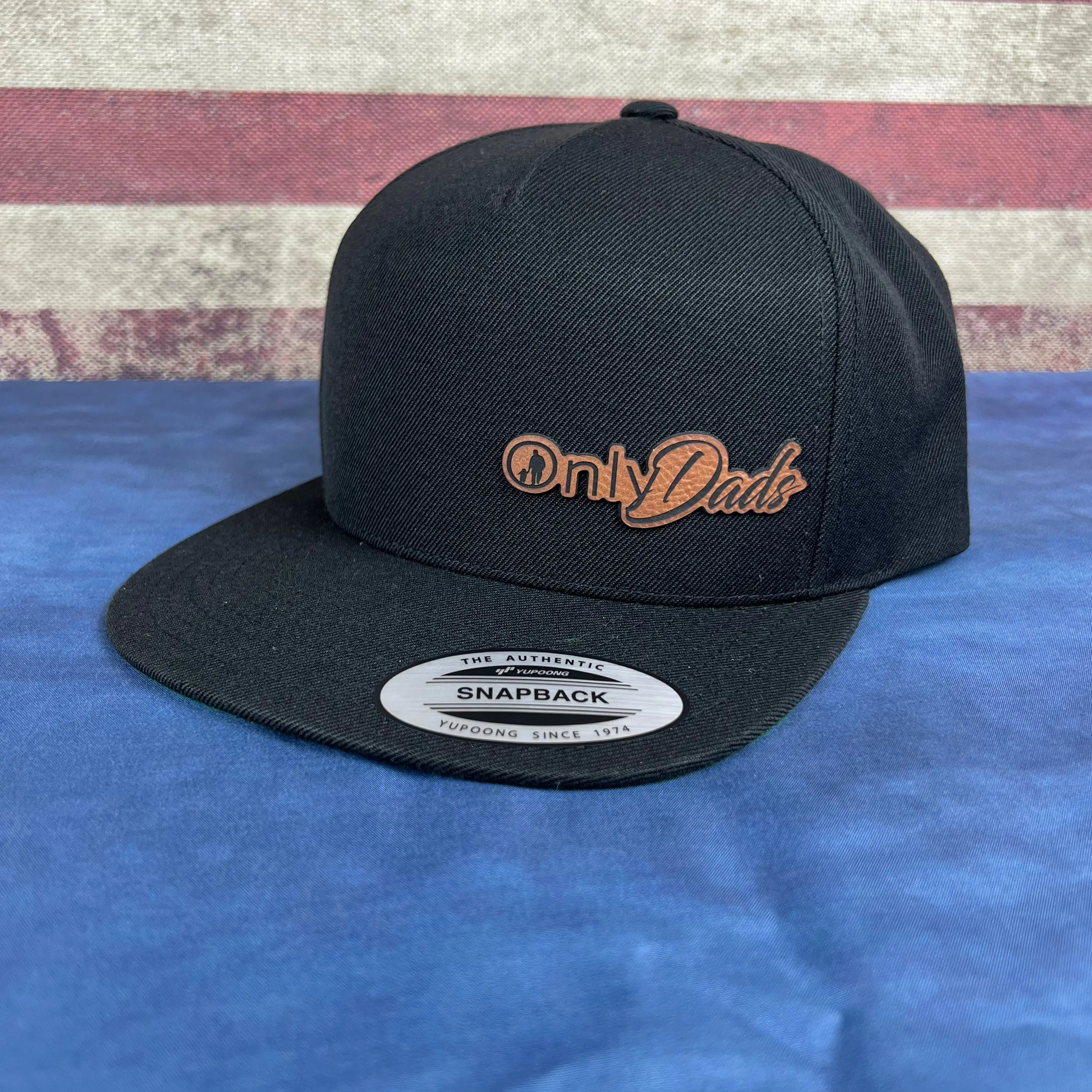 Black Flat Bill Snapback