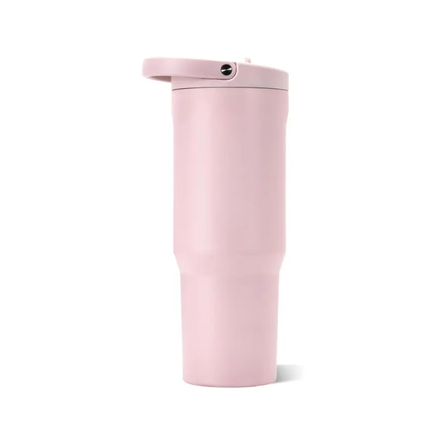 32 oz Insulated Stainless Steel Water Bottle, Leak-Resistant Sports Water Bottle with Wide Mouth, Reusable Bottle for Gym, Fitness, Travel & Everyday Use, Pink Sand