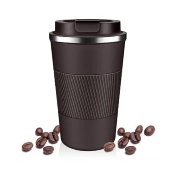 Insulated Coffee Tumbler with Flip Lid – 12oz/17oz Stainless Steel Travel Mug, Leak-Proof Vacuum Insulated Reusable Cup, Keeps Beverages Hot & Cold for Coffee and Tea