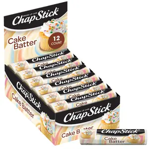 ChapStick Cake Batter Lip Balm (12 Sticks), Stocking Stuffer