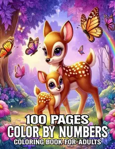 100 Page Color By Number Coloring Book For Adult: 100 Page Color By Number Coloring Pages of Flowers Nature Landscapes Animals And More