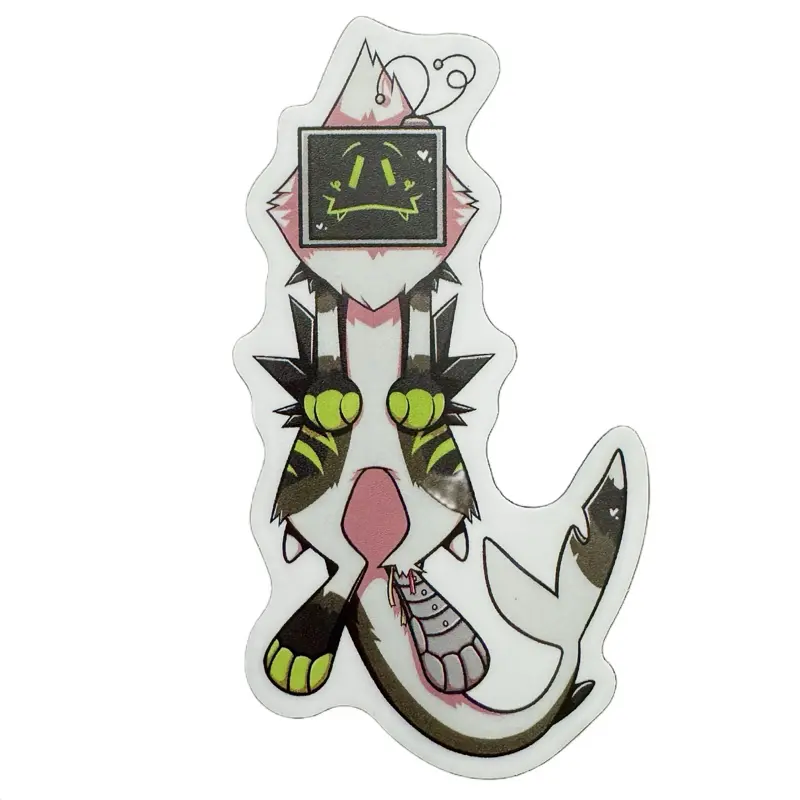 TV Dangle TV Head Fursona Furry Sticker Vinyl Sticker