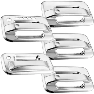 5 Pcs 2004 to 2014 Ford F-150  Chrome Car Exterior Door Handle Tailgate Covers with KeyPad Cutout
