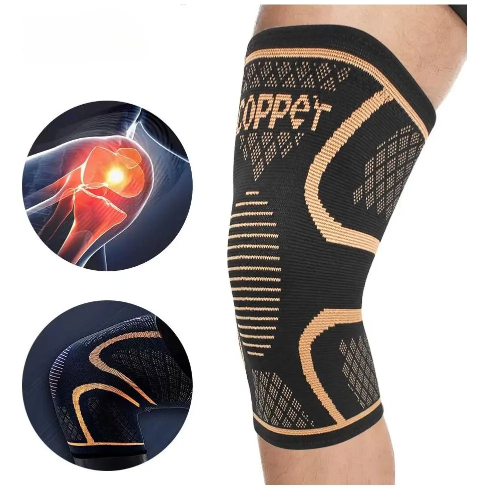 1 Piece Compression Sports Knee Brace Workout Knee Support Anti-slip Running Knee Protector