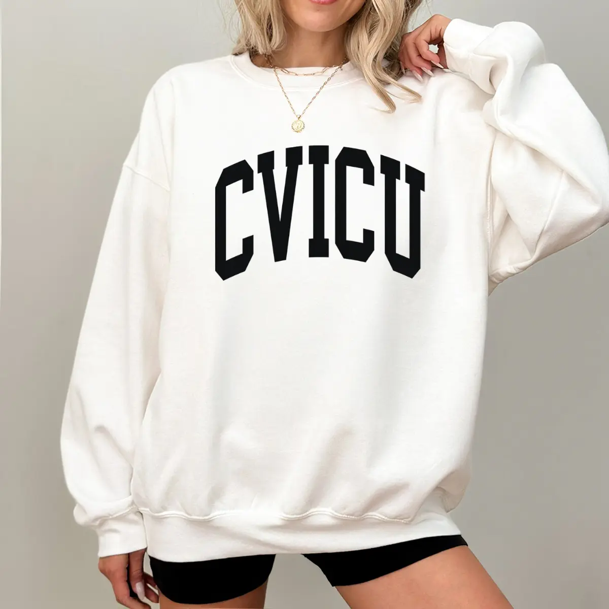 CVICU Nurse Sweatshirt, Cardiovascular Intensive Care Graphic Crewneck, ICU Healthcare Pullover, Medical Staff Gift