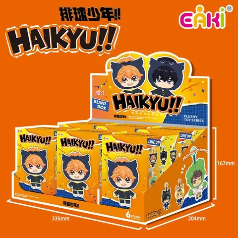 Haikyuu!! Plush Fabric Blind Box Keychain - Backpack Accessories, Keychain Collectibles, Anime Charms, Random Character Bag Decor, Boxed Sets, New Toy Gift for Volleyball Anime Fans