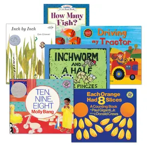 Kaplan Early Learning Fun with Math Books - Set of 6 Paperback Books Introducing Beginning Math Concepts