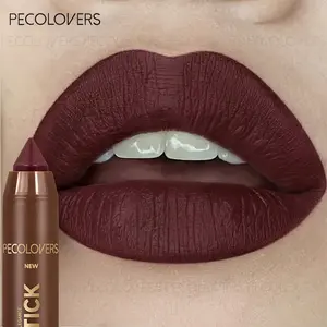 1pc Waterproof Lipstick Pen-Matte Finish, Smudge-Proof Long-Lasting, Non-Stick Cup Shape, Non-Fading, Triangular Design To Outlining The Lipline Conveniently, Beginner-Froiiendly|Fashion Packaging Design |Daily Use