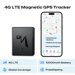 4G LTE Magnetic GPS Tracker with Real‑Time Tracking, Global Coverage, 90 Days History, Smart Alerts for Vehicles & Assets, 10000mAh Battery, Strong Magnetic Mount,