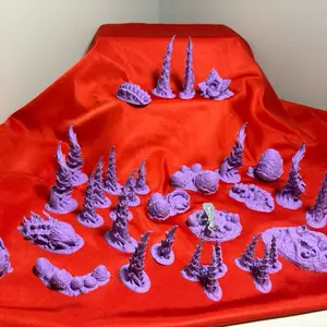 Full 29pc Sci-Fi Alien Tabletop Plant and Capillaries Proxy Set! Perfect for 40k! Many colors for your tyrant tyranid hive!