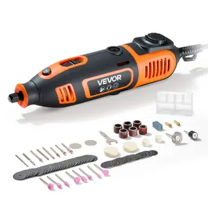fathersdaygift VEVOR 84-Piece Rotary Tool Kit, 200W Mini Power Rotary Tool Corded, 6-Level Speed 8000-40000 RPM Multi-Purpose DIY Tools for Engraving, Sanding, Polishing, Carving, Grinding, Cutting, DIY Crafts