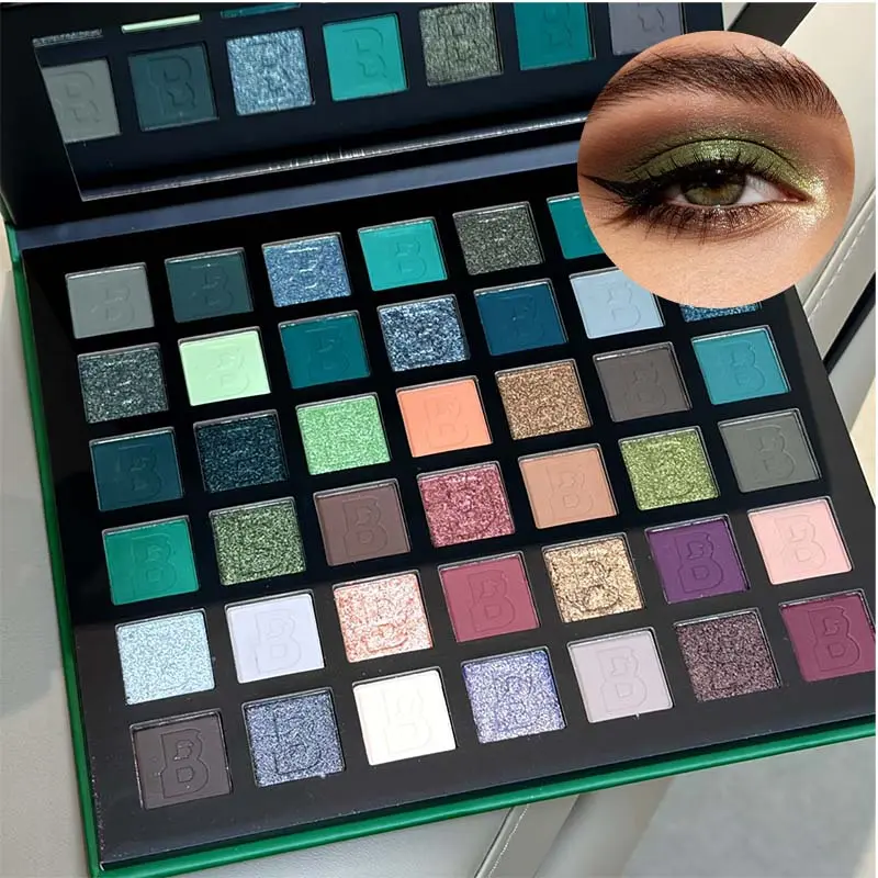 HERORANGE 42-Color Vintage Forest Eyeshadow Palette (Vintage Makeup Sets) - Matte, Shimmer, Glitter Finishes, 24H Waterproof, Smudge-Proof, High-Pigment, Soft-Focus, Fallout-Free Fine Powder for Halloween, Christmas Parties & Gifting