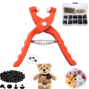 Crochet Eye Attachment Tool Kit, 1 Set Crochet Tools for Crochet Stuff Dolls, Animal Eye Making Supplies, DIY Crafts Accessories, Crochet Hook Set