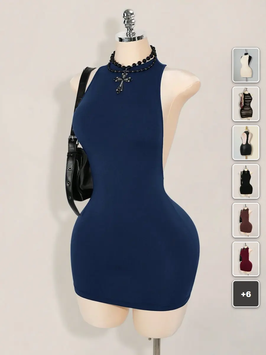 FLASH Bodycon mini dress criss-cross backless sexy going out party clubwear