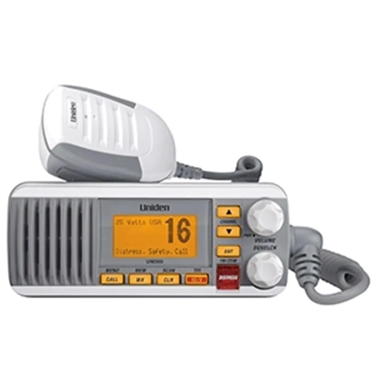 Uniden Class D Plus Fixed Mount VHF Radio, Waterproof Gadget - Solara White