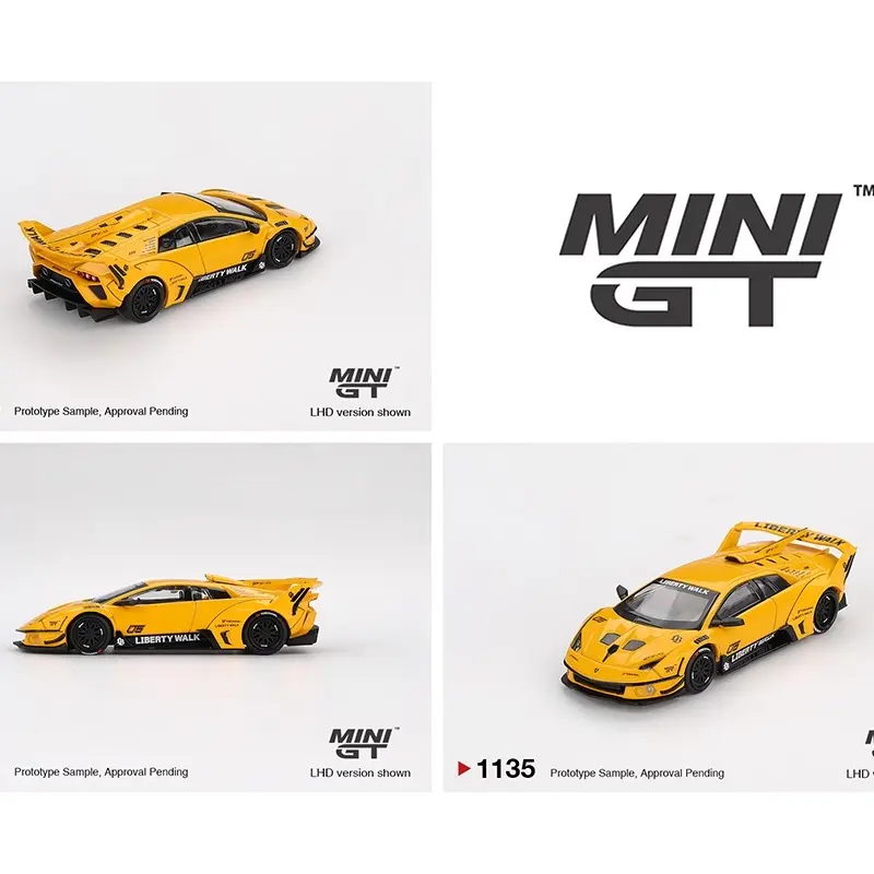 Mini GT 1:64 LB-Silhouette WORKS MURCIELAGO GT Evo – Yellow