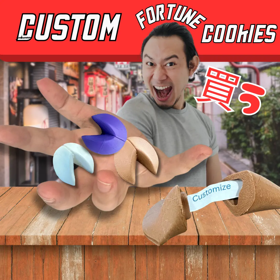 Customizable 3D Printed Fortune Cookies!