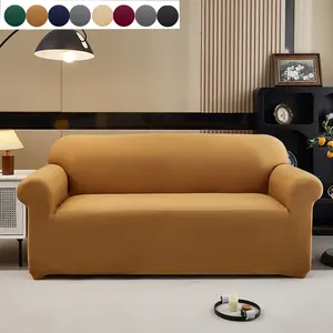 1-Piece Stretch Sofa Cover – All-Season, Machine & Hand Washable, Anti-Scratch & Non-Slip, One-Piece Wrap Design, Fits Living Room Sofa, Elastic Sofa Slipcover (Comes with 1 Pillowcase)