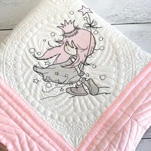 Personalized Heirloom Quilt -Pink Princess Kicks