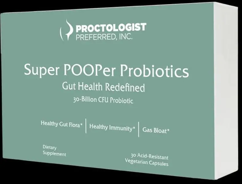 Proctologist Preferred SUPER POOPer Probiotics - Vegetarian Nutrition for Digestive Health Support - Healthcare, Edible