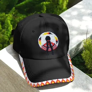 MMIW Indigenous Women Cotton Unisex Baseball Cap With Beaded Patch Brim Native American Style