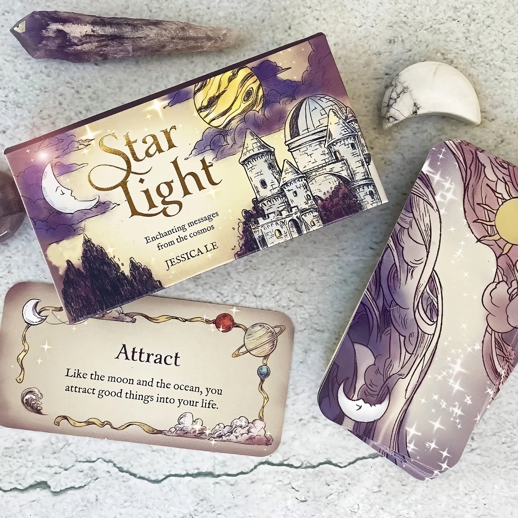 Aesthetic Star Light Oracle Deck with Enchanting Cosmic Messages Beautiful Celestial Artwork for Daily Guidance and Mindfulness Practice Dreamy Castle and Moon Illustrations for Spiritual Growth and Manifestation Unique Self Care Gift