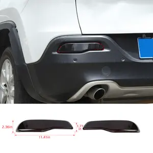 For 2014-2018 Jeep Cherokee Rear Fog Light Lamp Protect Cover Trim (2 pcs)
