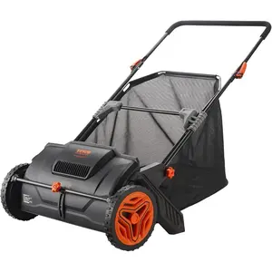 VEVOR Push Lawn Sweeper, 21 Inch Leaf Grass Collector, Strong Rubber Wheels Heavy Duty Thickened Steel Durable to Use with Large Capacity 7 ft Mesh Collection Bag, 4 Spinning BrushesVEVOR Super Brand Day