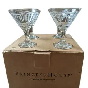 Mini Martini Cups Set of 4 Drinkware 6708 Clear Glass Cocktail Glasses
